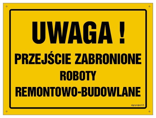 OA069 Uwaga! Przejście zabronione