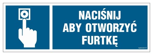 NC076 Naciśnij aby otworzyć furtkę