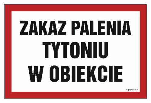 NC011 Zakaz palenia tytoniu w obiekcie