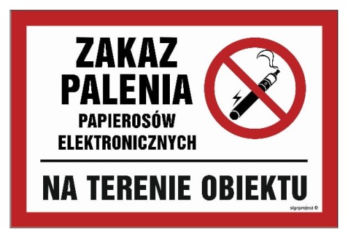 NC087 Zakaz palenia papierosów elektronicznych na terenie obiektu