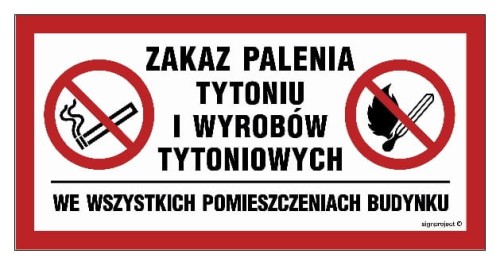 NC140 Zakaz palenia tytoniu i wyrobów tytoniowych we wszystkich pomieszczeniach budynku