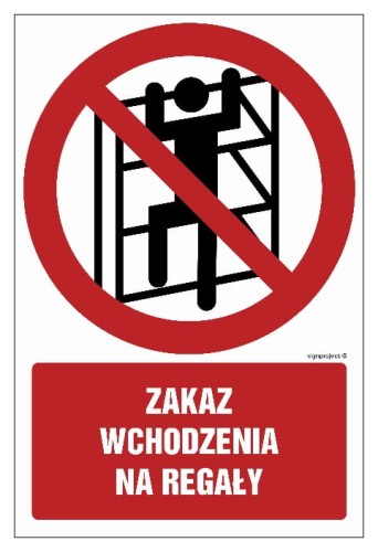GC059 Zakaz wchodzenia na regały