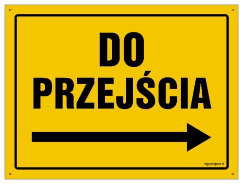 OA083 Kierunek do przejścia - w prawo