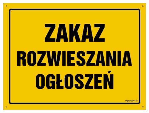 OA096 Zakaz rozwieszania ogłoszeń