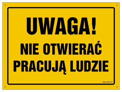 OA183 Uwaga! Nie otwierać Pracują ludzie