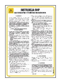 IAE13 Instrukcja BHP dla magazynu wysokiego składowania