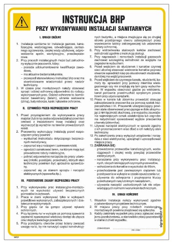 IAF11 Instrukcja BHP przy wykonywaniu instalacji sanitarnych