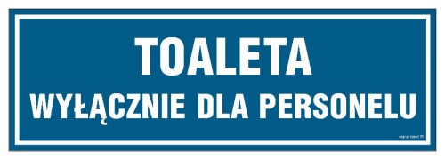 PA316 Toaleta wyłącznie dla personelu