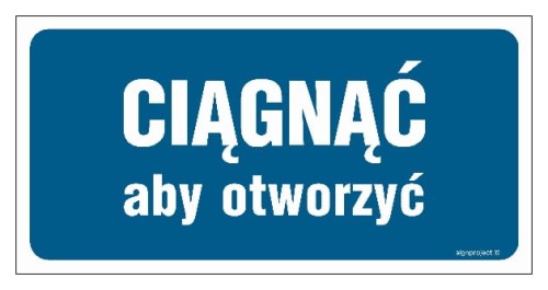 PA395 Ciągnąć aby otworzyć