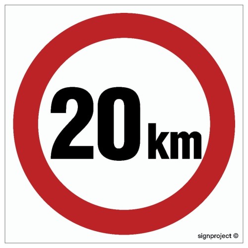 SA027 Ograniczenie prędkości 20 km
