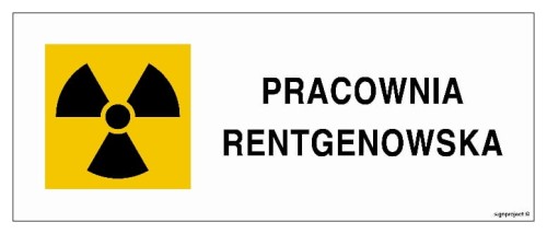 KA014 Znak ostrzegawczy do oznakowania pracowni rentgenowskiej