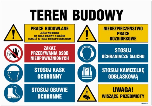 OI019 Teren budowy, Prace budowlane, jeżeli wchodzisz na teren budowy z dziećmi ostrzeż je przed niebezpie