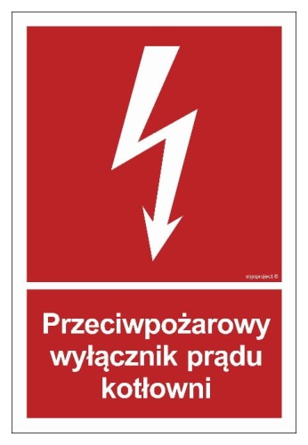 Przeciwpożarowy wyłącznik prądu kotłowni