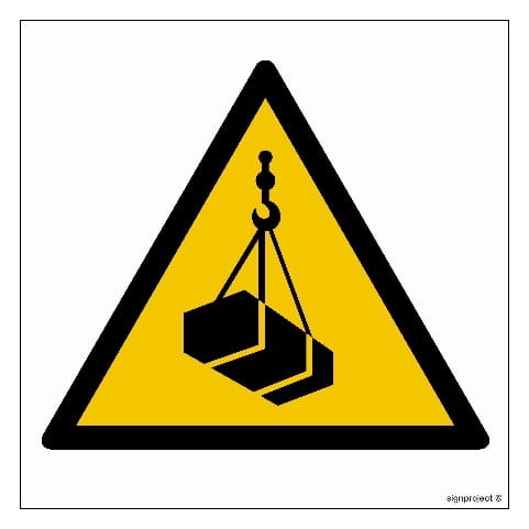 GD015 Ostrzeżenie przed wiszącym ciężarem (wiszącymi przedmiotami)