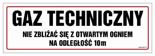 NC102 Gaz techniczny. Nie zbliżać się z otwartym ogniem