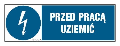 HF005 Przed pracą uziemić