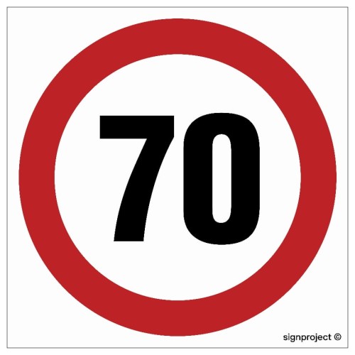 SA004 Ograniczenie prędkości 70