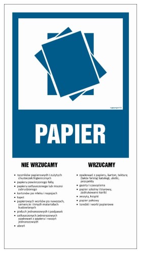 OD202 Instrukcja segregacji odpadów - PAPIER