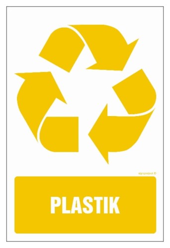 OD116 Etykieta na pojemniki na odpady  Plastik