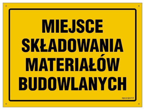 OA111 Miejsce składowania materiałów budowlanych