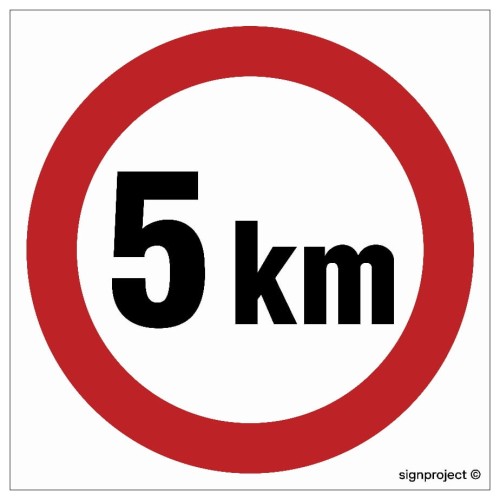 SA005 Ograniczenie prędkości 5 km