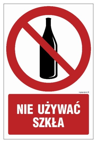 GC061 Zakaz używania szkła