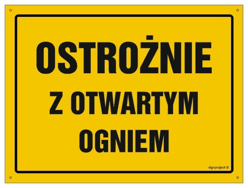 OA140 Ostrożnie z otwartym ogniem