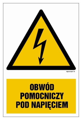HA010 Obwód pomocniczy pod napięciem