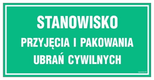 JE020 Stanowisko przyjęcia i pakowania ubrań cywilnych
