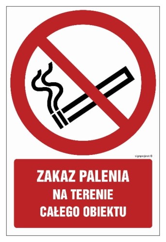 GC086 Zakaz palenia na terenie całego obiektu