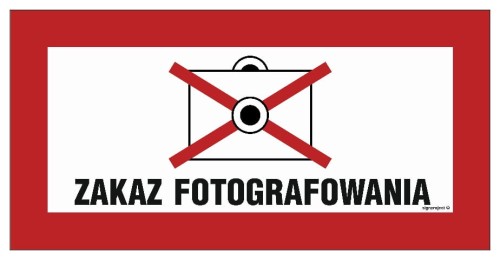 JE008 Zakaz fotografowania