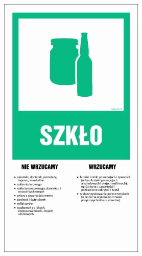OD204 Instrukcja segregacji odpadów - SZKŁO