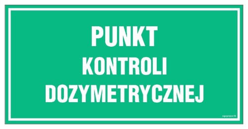 JE021 Punkt kontoli dozymetrycznej