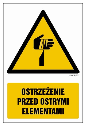 GF077 Ostrzeżenie przed ostrymi elementami