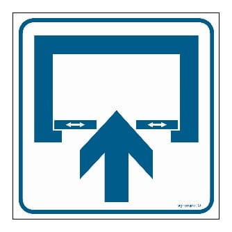RA069 Uwaga! Drzwi otwierane automatycznie