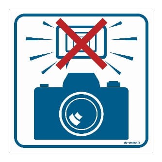 RA504 Zakaz fotografowania z użyciem lamp błyskowych