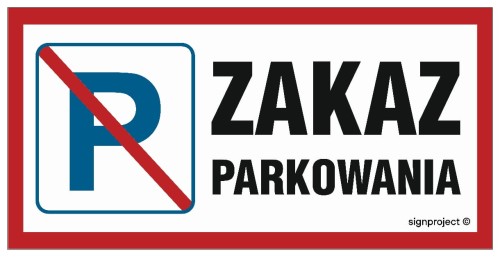 Zakaz parkowania