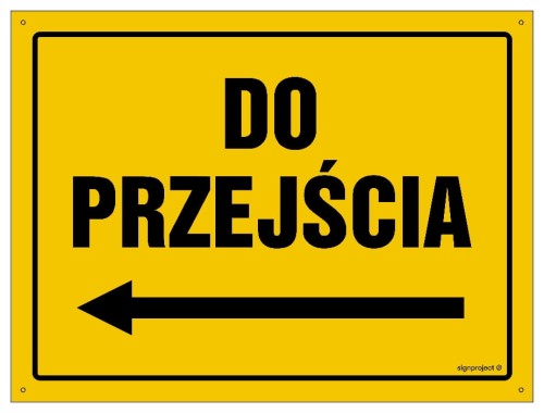 OA093 Kierunek do przejścia - w lewo