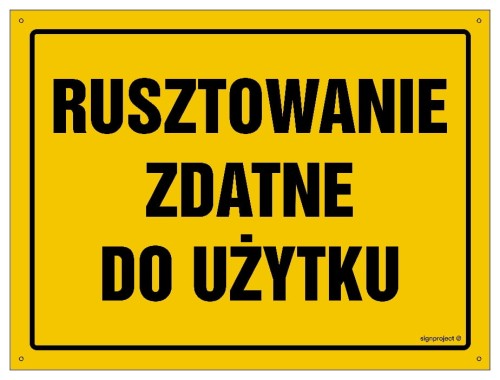 OA172 Rusztowanie zdatne do użytku