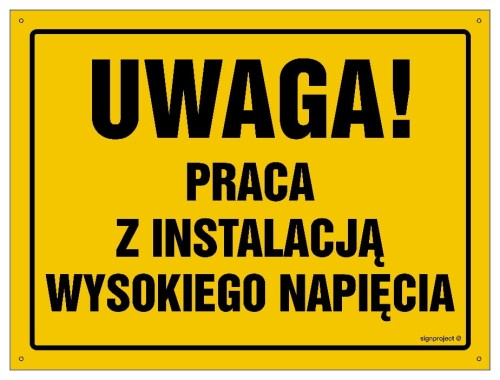OA075 Uwaga! Praca z instalacją wysokiego napięcia