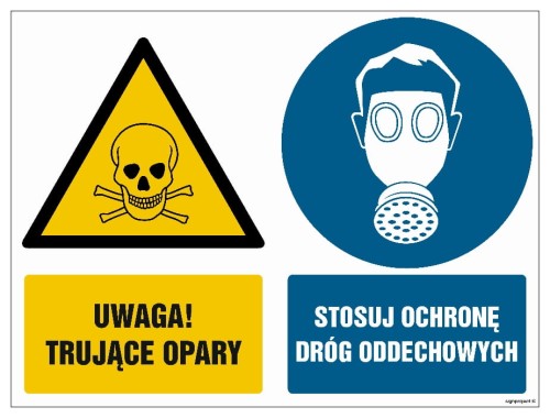 GM023 Uwaga trujące opary Stosuj ochronę dróg oddechowych