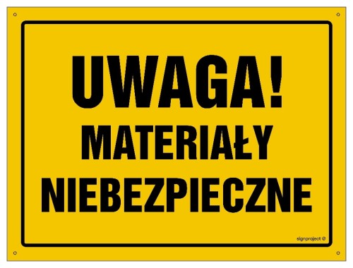 OA023 Uwaga! Materiały niebezpieczne
