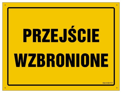OA198 Przejście wzbronione