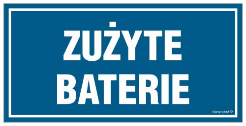 Zużyte baterie - znak