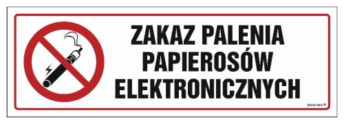 NC090 Zakaz palenia papierosów elektronicznych