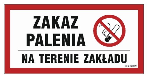 NC009 Zakaz palenia na terenie obiektu