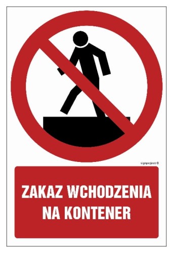 GC062 Zakaz wchodzenia na kontener