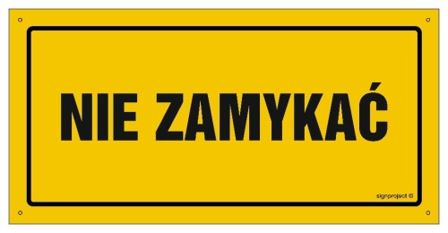 OA188 Nie zamykać