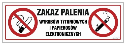 Zakaz palenia wyrobów tytoniowych papierosów elektronicznych 