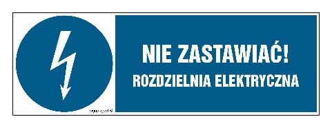 HF021 Nie zastawiać! Rozdzielnia elektryczna
